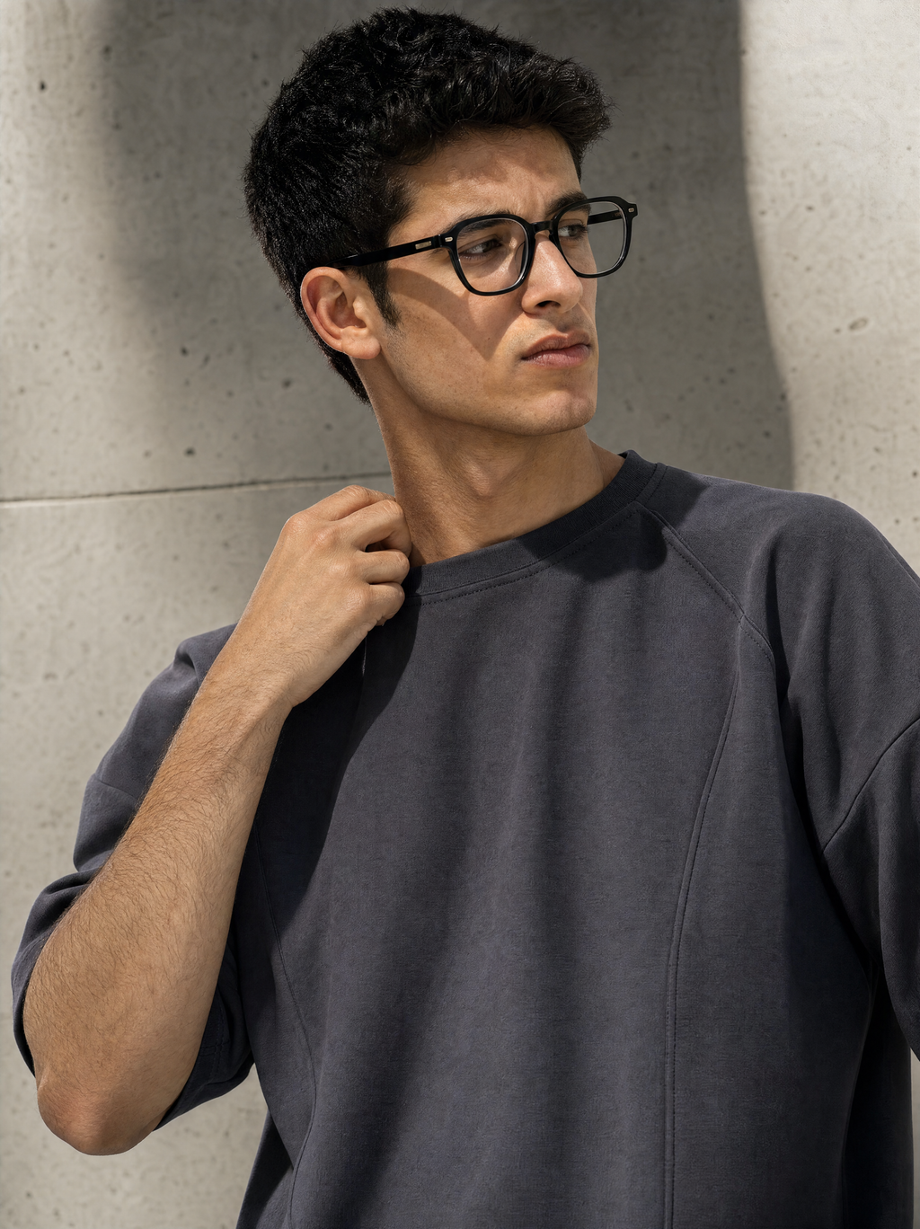 SIGNAL Oversized Tee — Charcoal