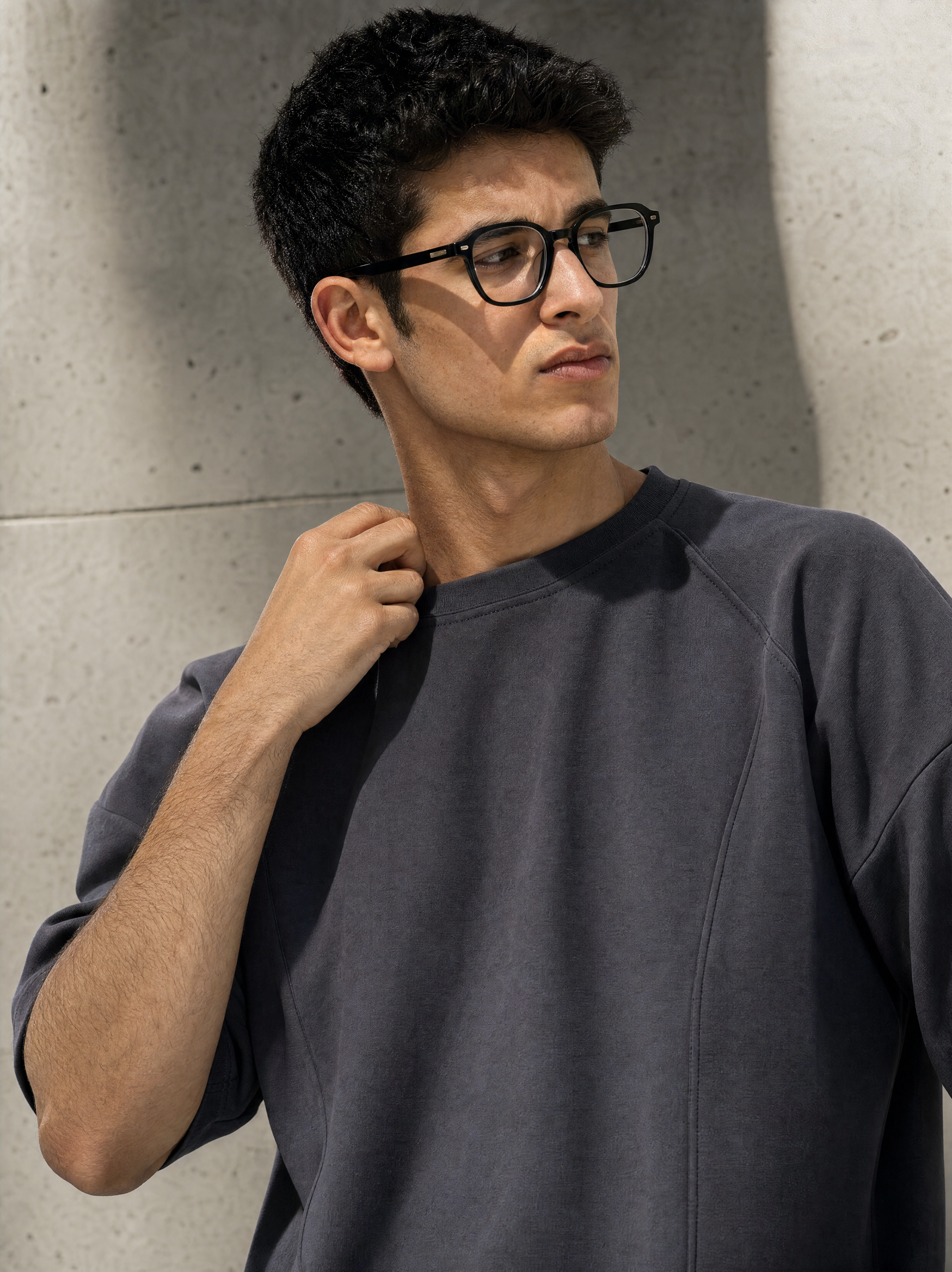 SIGNAL Oversized Tee — Charcoal